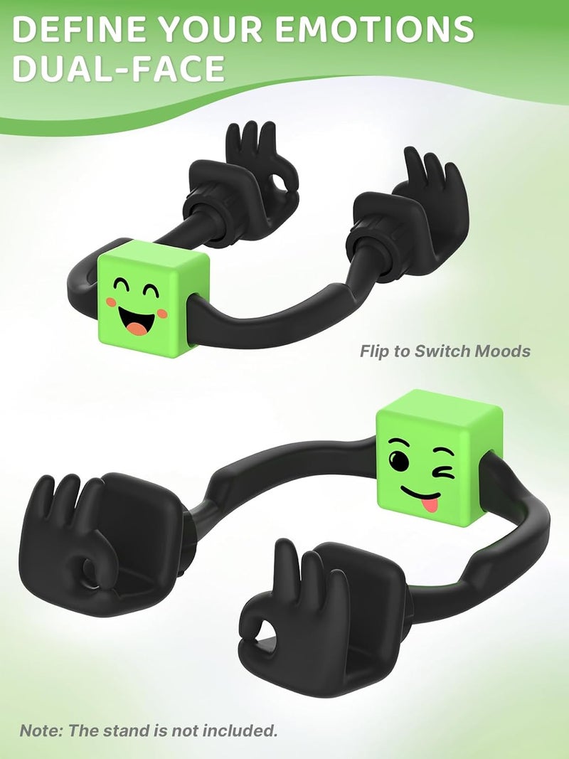 CALDEVER Valentines Day Gifts for Teens Boys Kids Cell Phone Stand: OK Sign Phone Holder for Desk with Mood Cube Mens Gifts for Men Women Adults Teenage Girls Birthday Funny Cool Gadgets Ideas Gifts for Easter - Image 2